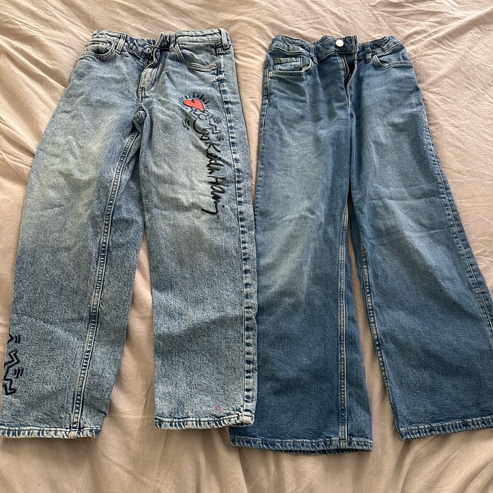 H&M gurls Stylish Blue and Light Blue Jeans